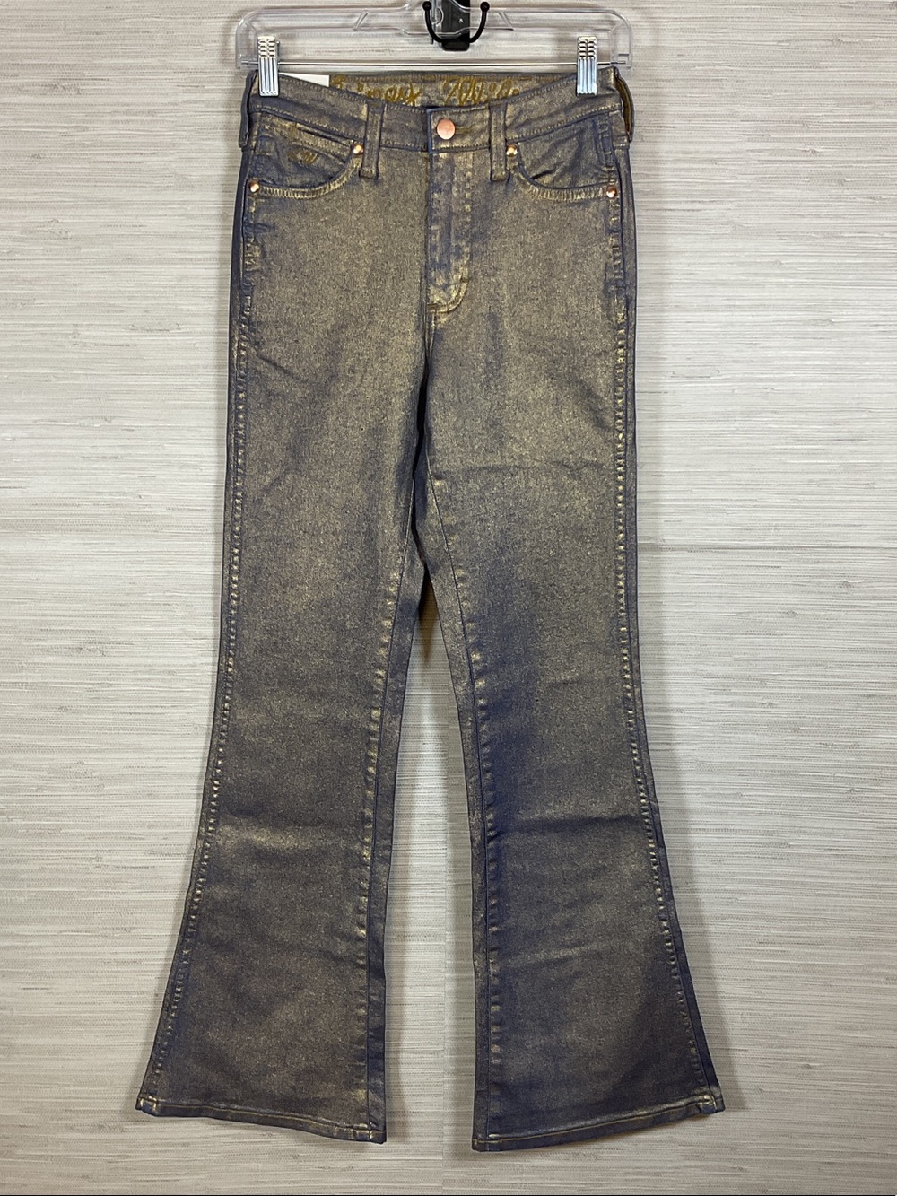 Limited Edition Wrangler X Lainey Wilson Glitter Coated Flare Jeans 25 NWT